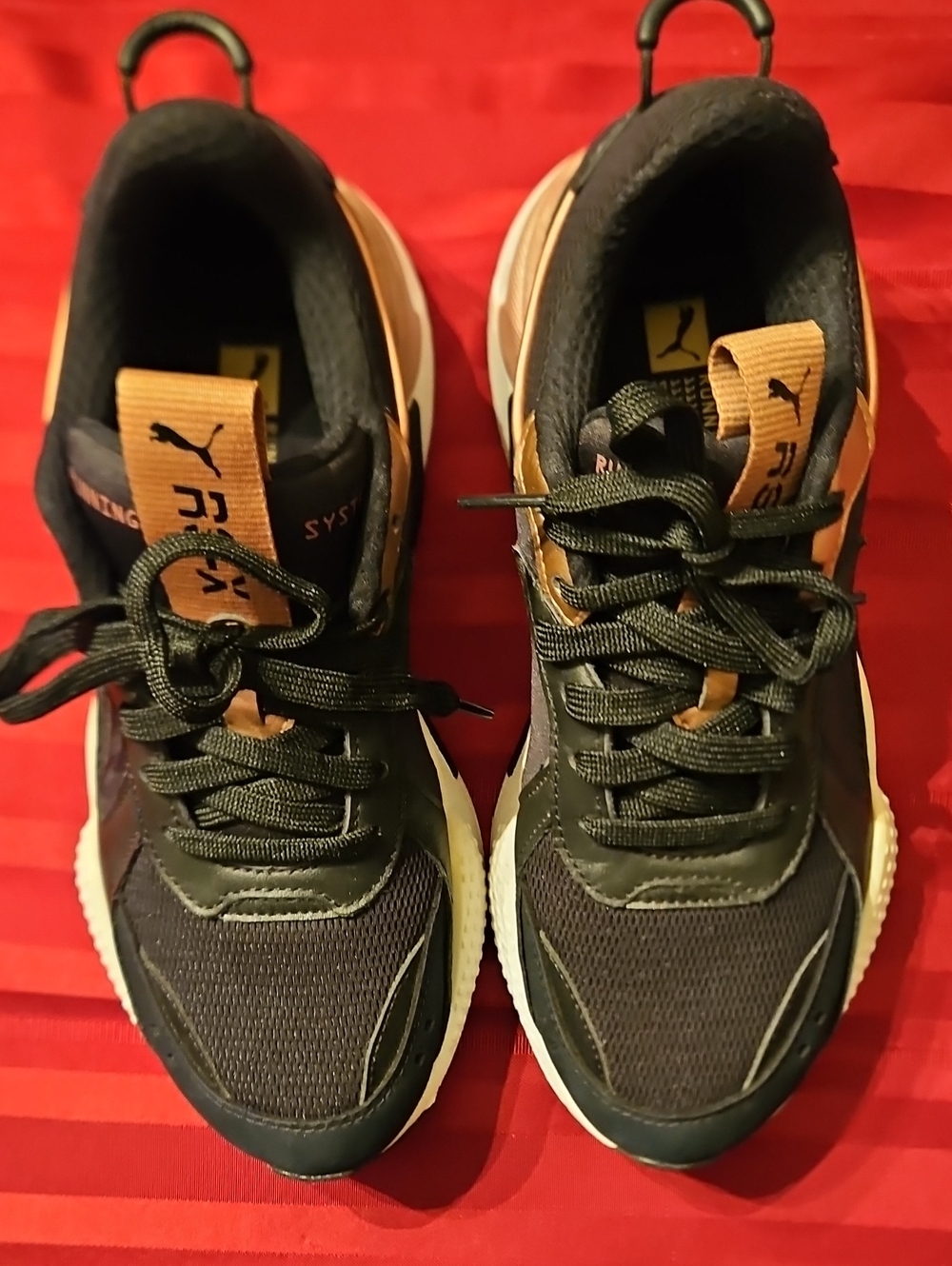 Puma Black and Pink Women's Athletic Sneakers